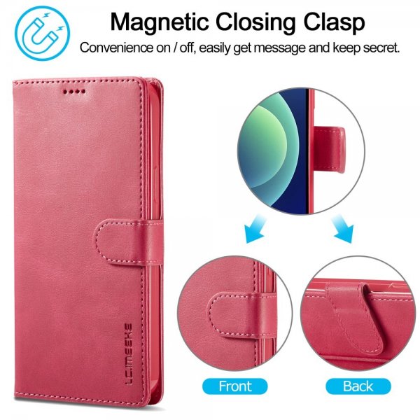iPhone 15 Pro Fodral med Kortfack Stativfunktion Magenta