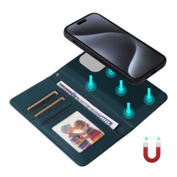iPhone 15 Pro Fodral med Löstagbart Skal 005 Blå