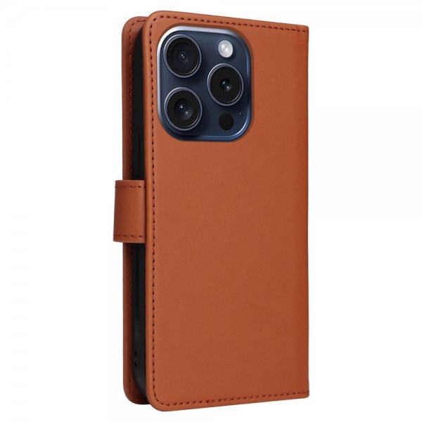 iPhone 15 Pro Fodral med Löstagbart Skal 005 Brun