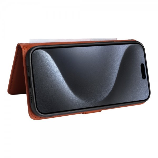 iPhone 15 Pro Fodral med Löstagbart Skal 005 Brun