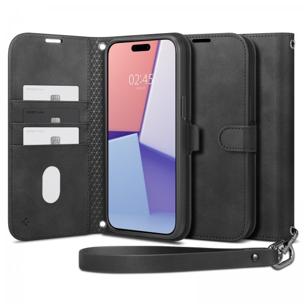 iPhone 15 Pro Fodral Wallet S Pro Svart