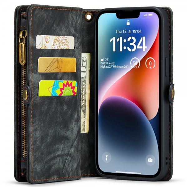 iPhone 15 Pro Max Fodral 008 Series Löstagbart Skal Svart