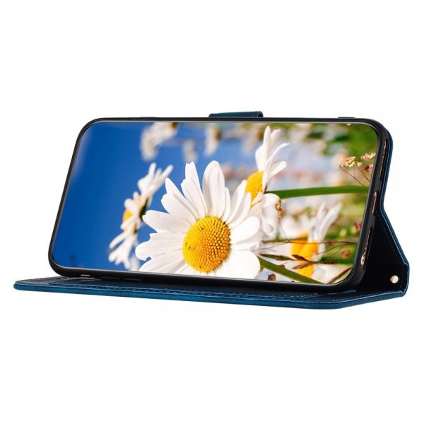 iPhone 15 Pro Max Fodral Blommönster Mörkblå