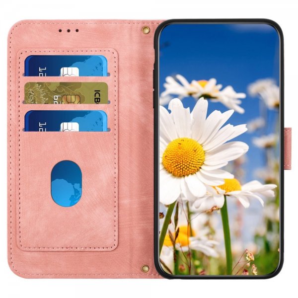iPhone 15 Pro Max Fodral Blommönster Rosa