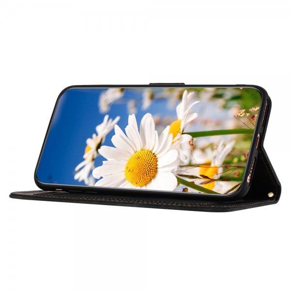 iPhone 15 Pro Max Fodral Blommönster Svart