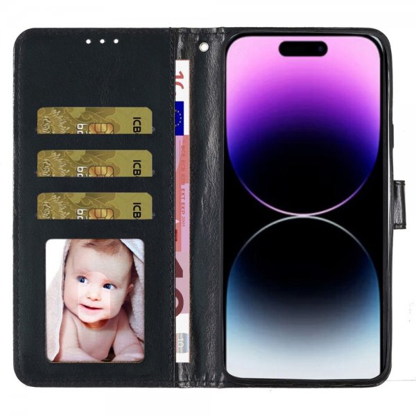 iPhone 15 Pro Max Fodral Glitter Svart