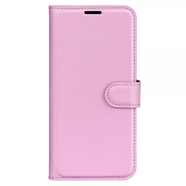 iPhone 15 Pro Max Fodral Litchi Rosa