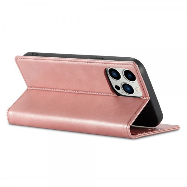 iPhone 15 Pro Max Fodral med Kortfack Flip Roseguld