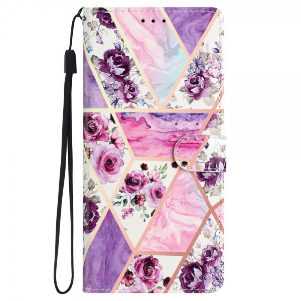 iPhone 15 Pro Max Fodral Motiv Lila Blommor
