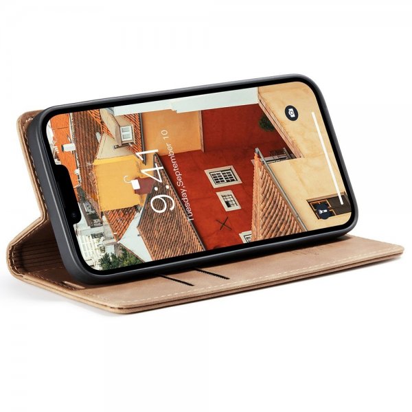 iPhone 15 Pro Max Fodral Retro Flip Brun