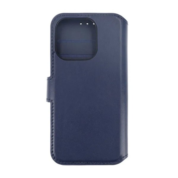 iPhone 15 Pro Max Fodral Äkta Läder Blå