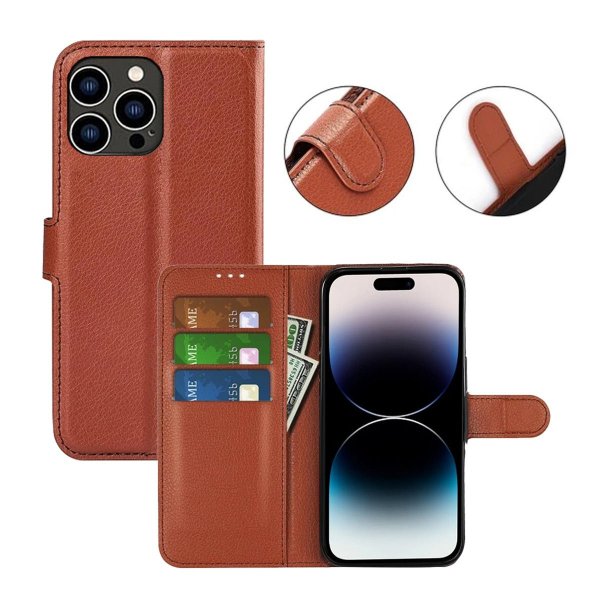 iPhone 15 Pro Max Fodral med Stativ Brun