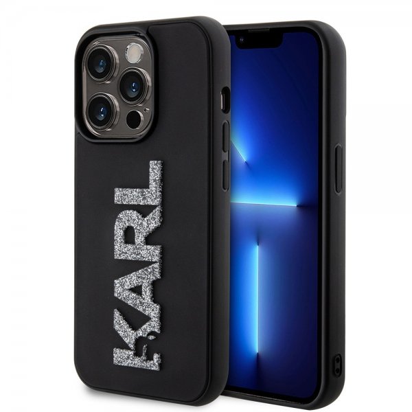 iPhone 15 Pro Max Skal 3D Rubber Karl Svart