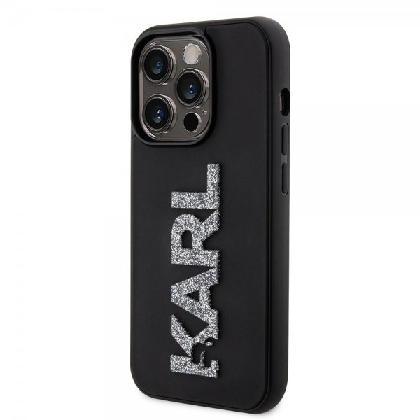 iPhone 15 Pro Max Skal 3D Rubber Karl Svart