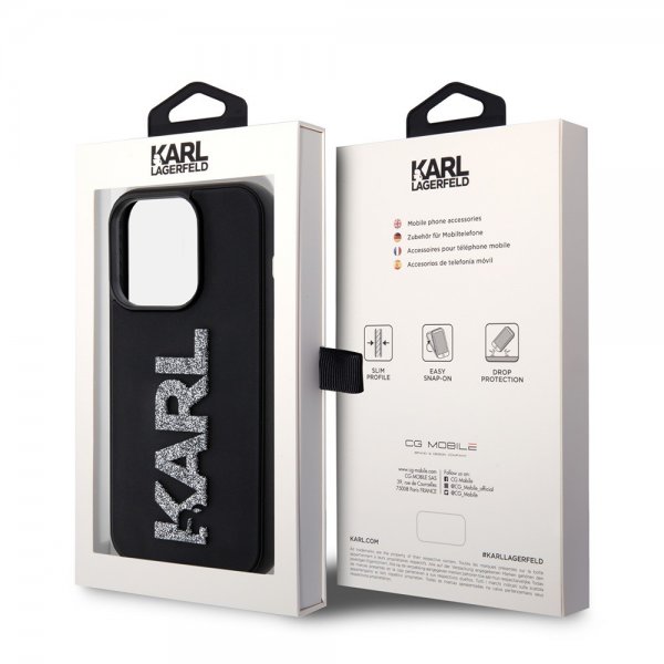 iPhone 15 Pro Max Skal 3D Rubber Karl Svart