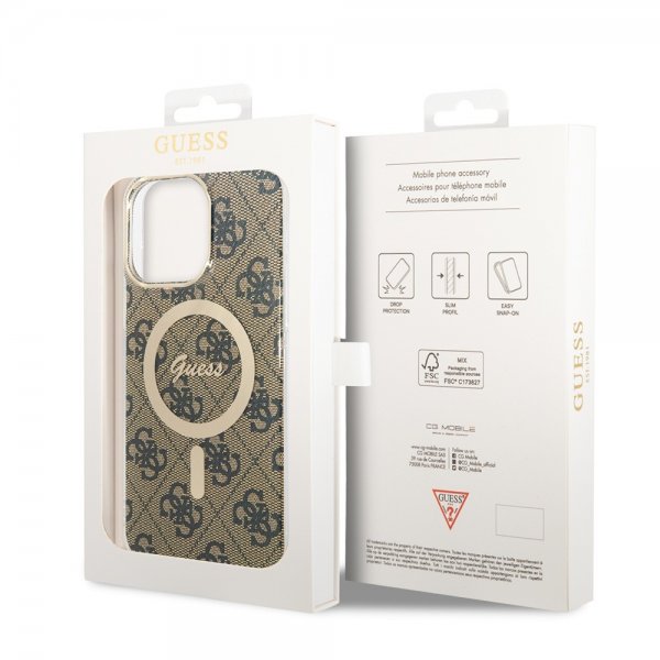 iPhone 15 Pro Max Skal 4G Pattern MagSafe Brun
