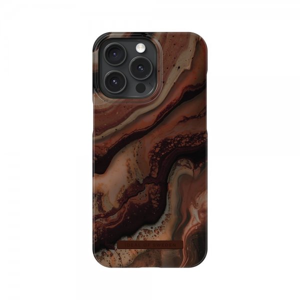 iPhone 15 Pro Max Skal Fashion Case MagSafe Dark Amber Marble