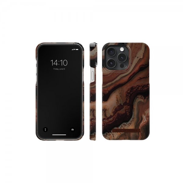 iPhone 15 Pro Max Skal Fashion Case MagSafe Dark Amber Marble