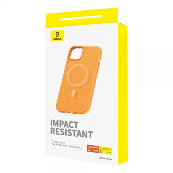 iPhone 15 Pro Max Skal Fauxther Series MagSafe Orange