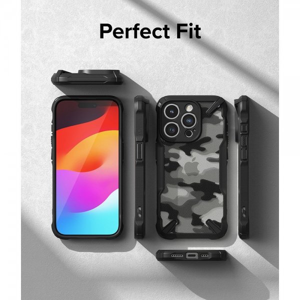 iPhone 15 Pro Max Skal Fusion X Design Camo Black