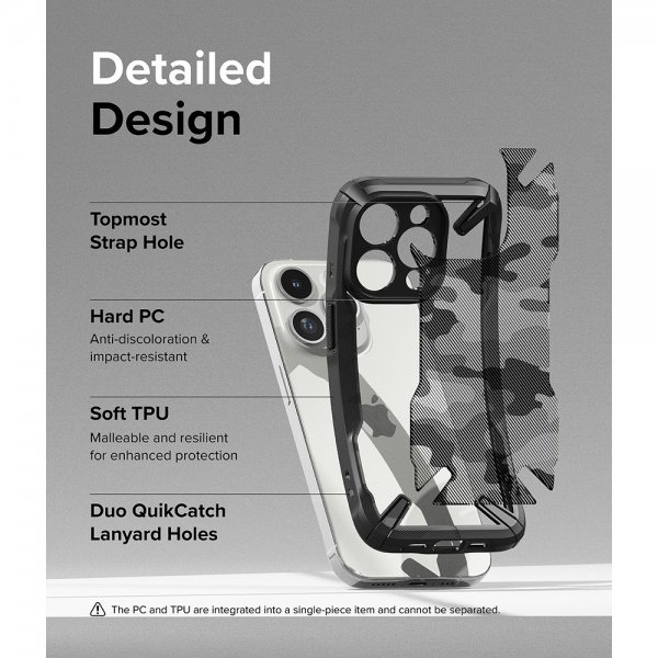 iPhone 15 Pro Max Skal Fusion X Design Camo Black