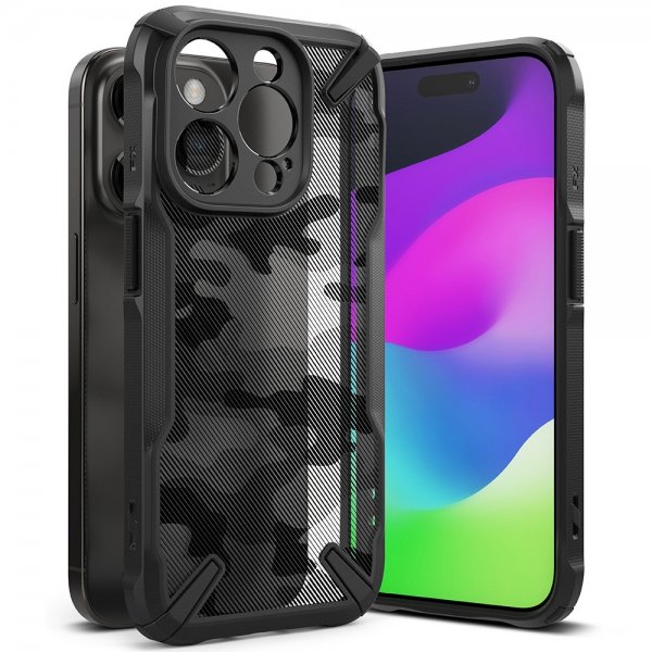 iPhone 15 Pro Max Skal Fusion X Design Camo Black
