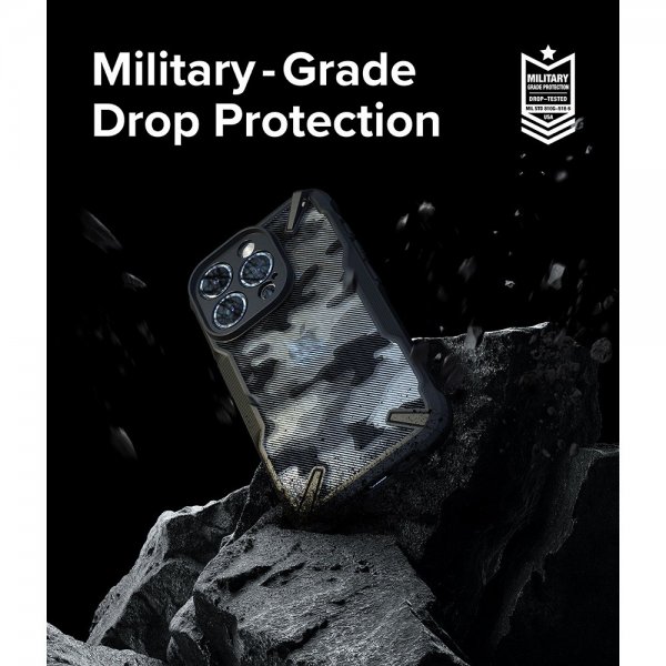 iPhone 15 Pro Max Skal Fusion X Design Camo Black