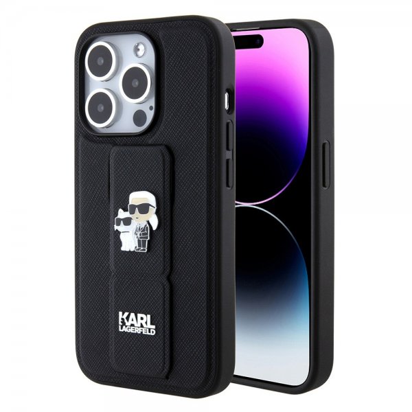 iPhone 15 Pro Max Skal Grip Stand Function Svart