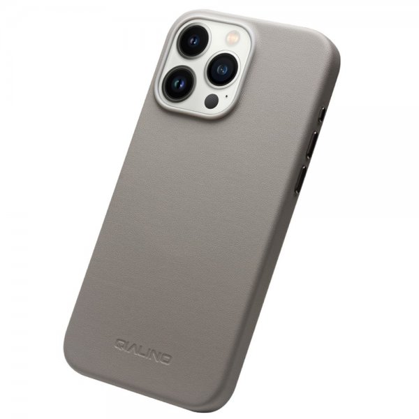 iPhone 15 Pro Max Skal Konstläder MagSafe Grå