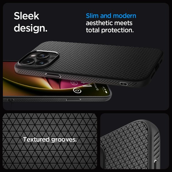 iPhone 15 Pro Max Skal Liquid Air Matte Black