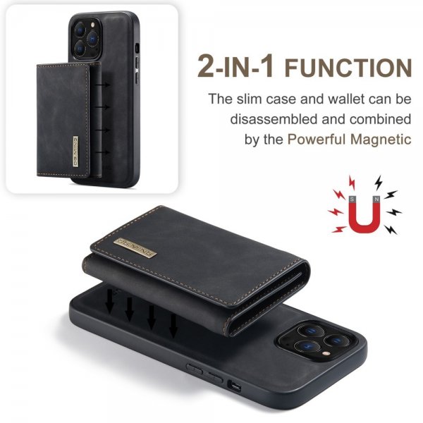 iPhone 15 Pro Max Skal M1 Series Löstagbar Korthållare Svart