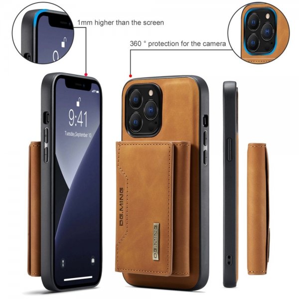 iPhone 15 Pro Max Skal M2 Series Löstagbar Korthållare Brun