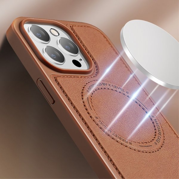 iPhone 15 Pro Max Skal MagSafe Denim Jacket Brun