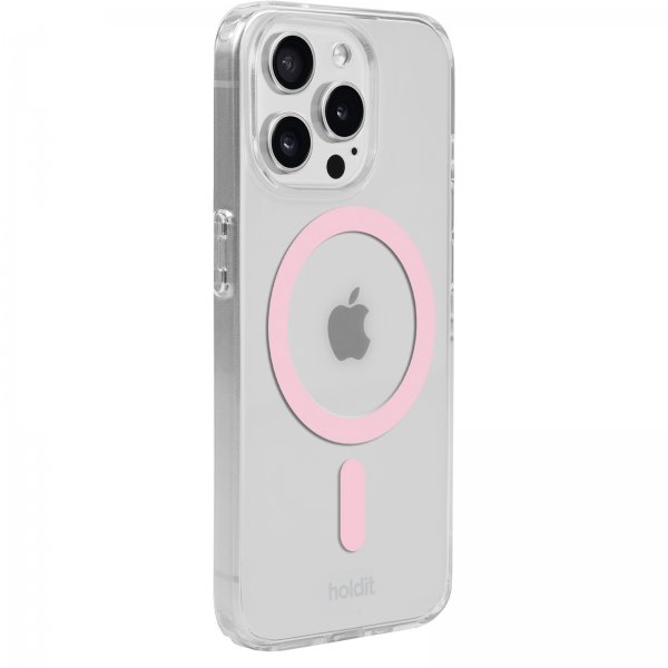 iPhone 15 Pro Max Skal MagSafe Case Rosa Transparent
