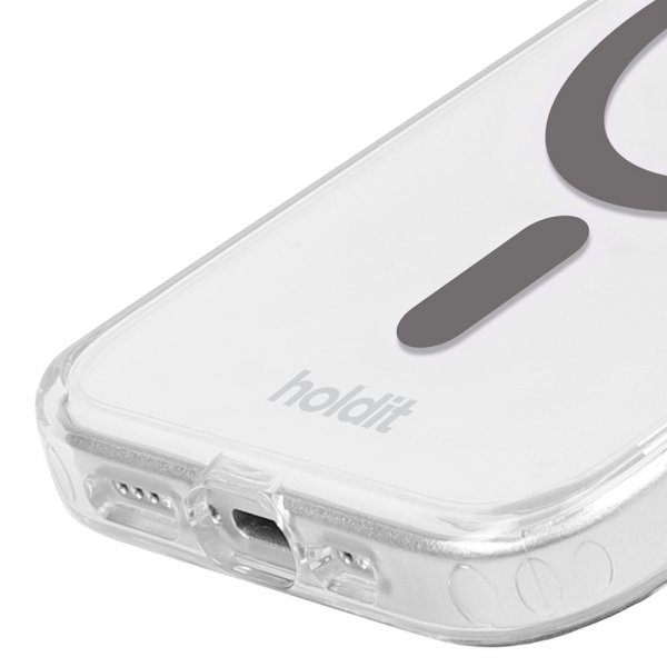 iPhone 15 Pro Max Skal MagSafe Case Space Gray Transparent