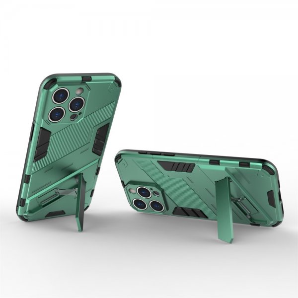 iPhone 15 Pro Max Skal med Stativ Grön