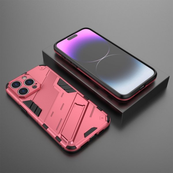 iPhone 15 Pro Max Skal med Stativ Magenta