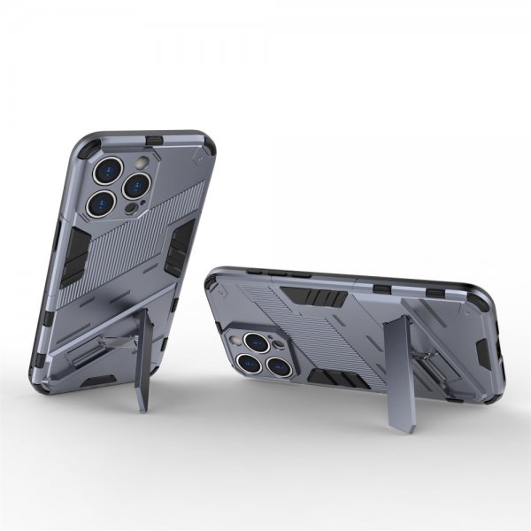 iPhone 15 Pro Max Skal med Stativ Mörkblå