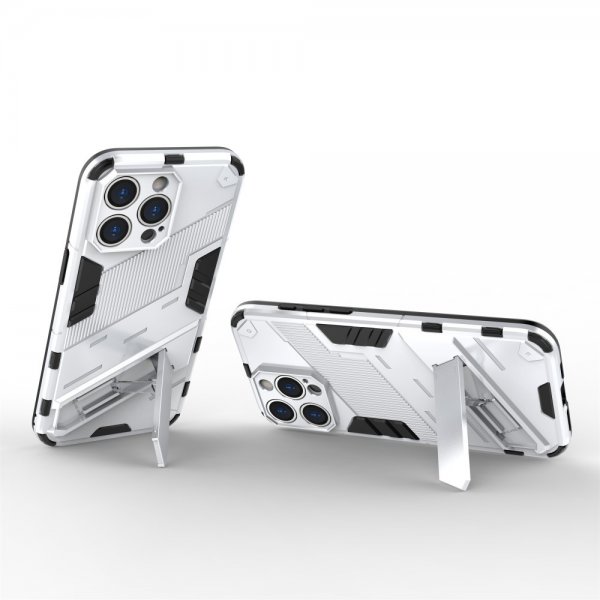 iPhone 15 Pro Max Skal med Stativ Vit