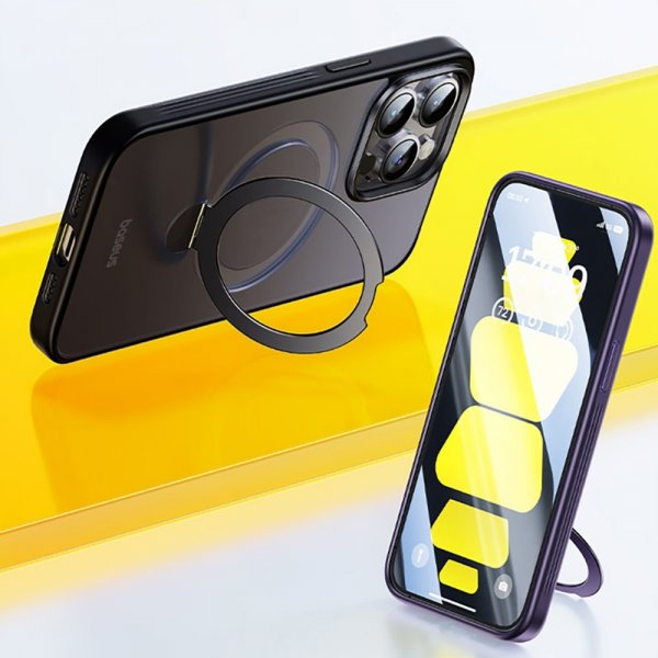 iPhone 15 Pro Max Skal Smart Ring Series MagSafe Svart