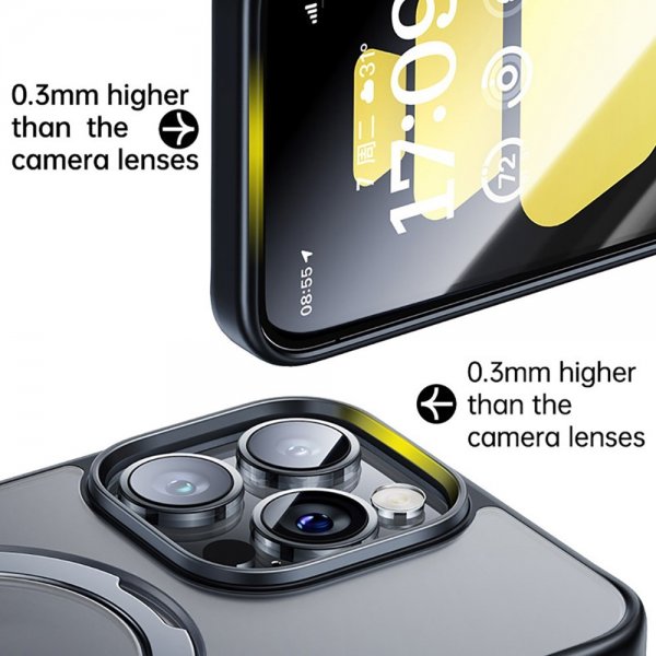 iPhone 15 Pro Max Skal Smart Ring Series MagSafe Svart