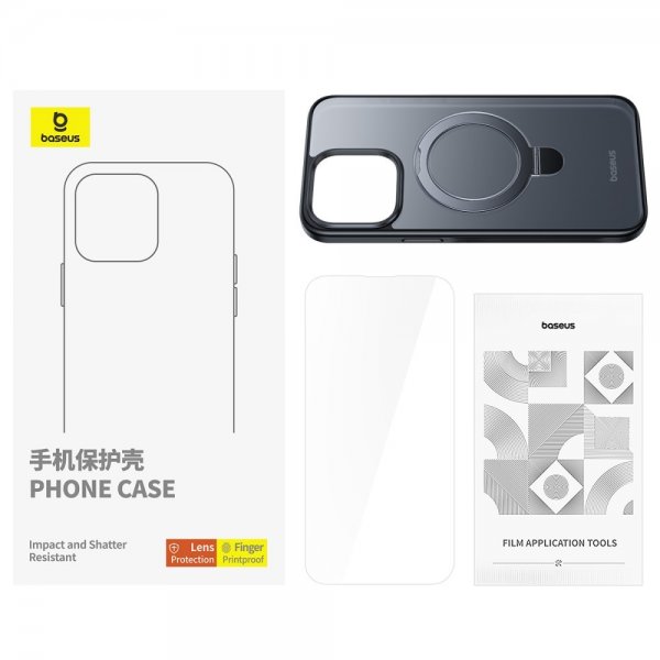 iPhone 15 Pro Max Skal Smart Ring Series MagSafe Svart