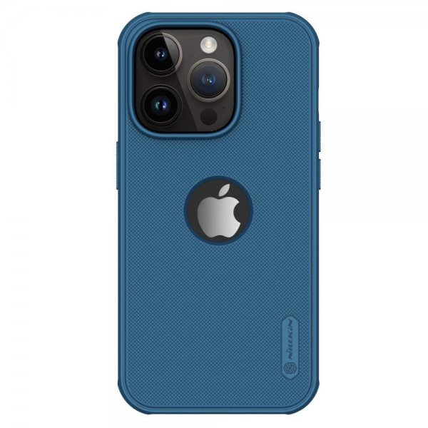 iPhone 15 Pro Max Skal Super Frosted Shield Pro Logo Hole Blå