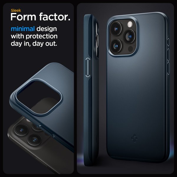 iPhone 15 Pro Max Skal Thin Fit Metal Slate