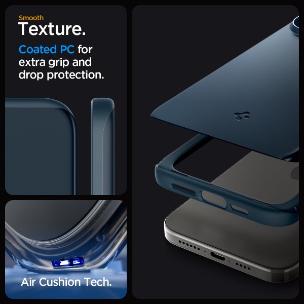 iPhone 15 Pro Max Skal Thin Fit Metal Slate