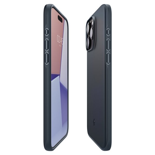iPhone 15 Pro Max Skal Thin Fit Metal Slate