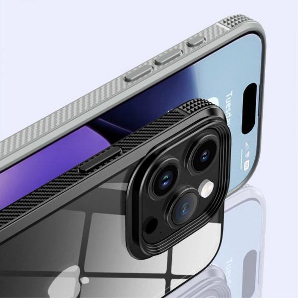 iPhone 15 Pro Max Skal Transparent Baksida Lila