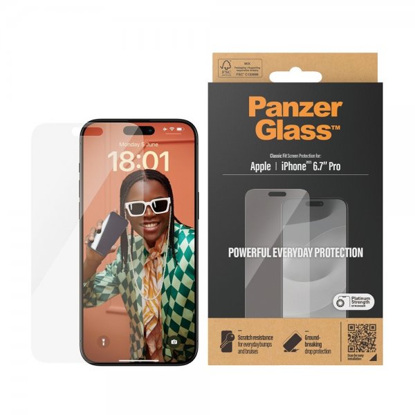 iPhone 15 Pro Max Skärmskydd Classic Fit