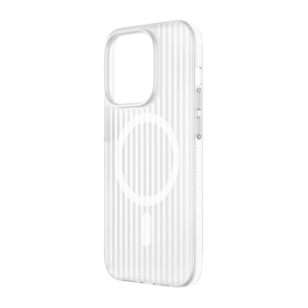 iPhone 15 Pro Skal Korrugerad MagSafe Transparent