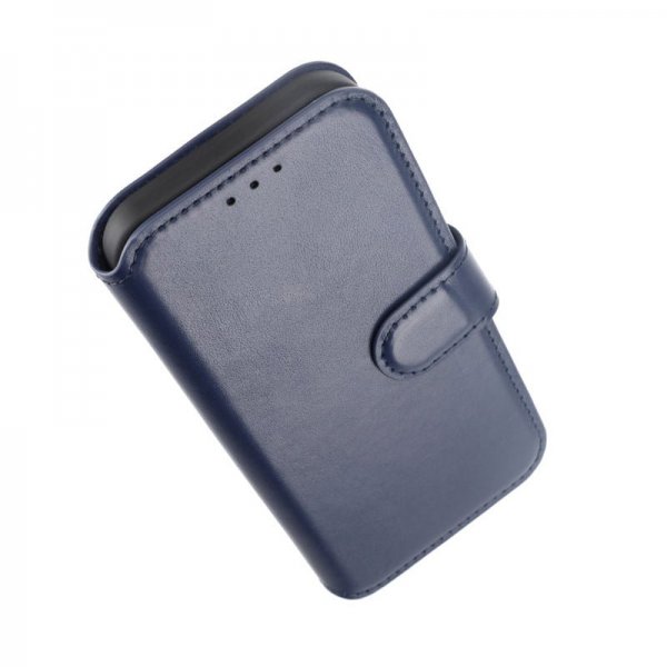 iPhone 15 Pro Fodral Äkta Läder Blå